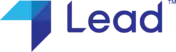 Blue geometric logo next to the word "Lead" in bold, blue letters with a trademark symbol in the top right corner.