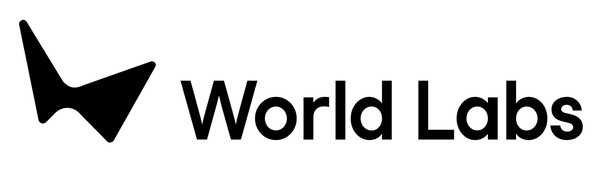 Black geometric logo to the left of the words “World Labs” in bold black text on a light gray background.