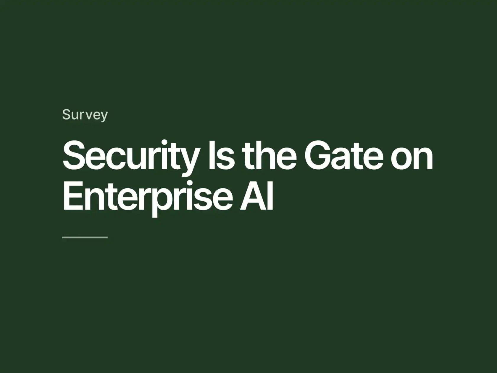 Security is the gate on Enterprise AI, highlighting the critical role of data security.